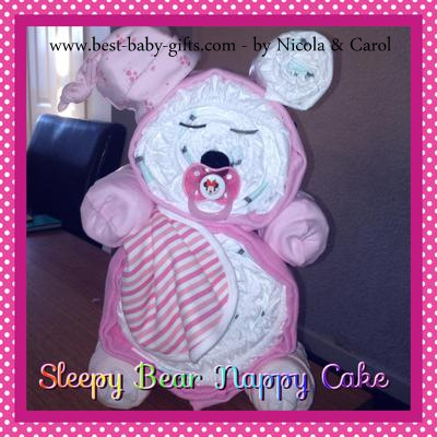 sleepy teddybear nappy cake sleepy teddybear nappy cake