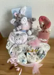 donkey diaper cake for baby girl