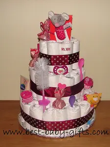 practical baby gifts - diaper cake