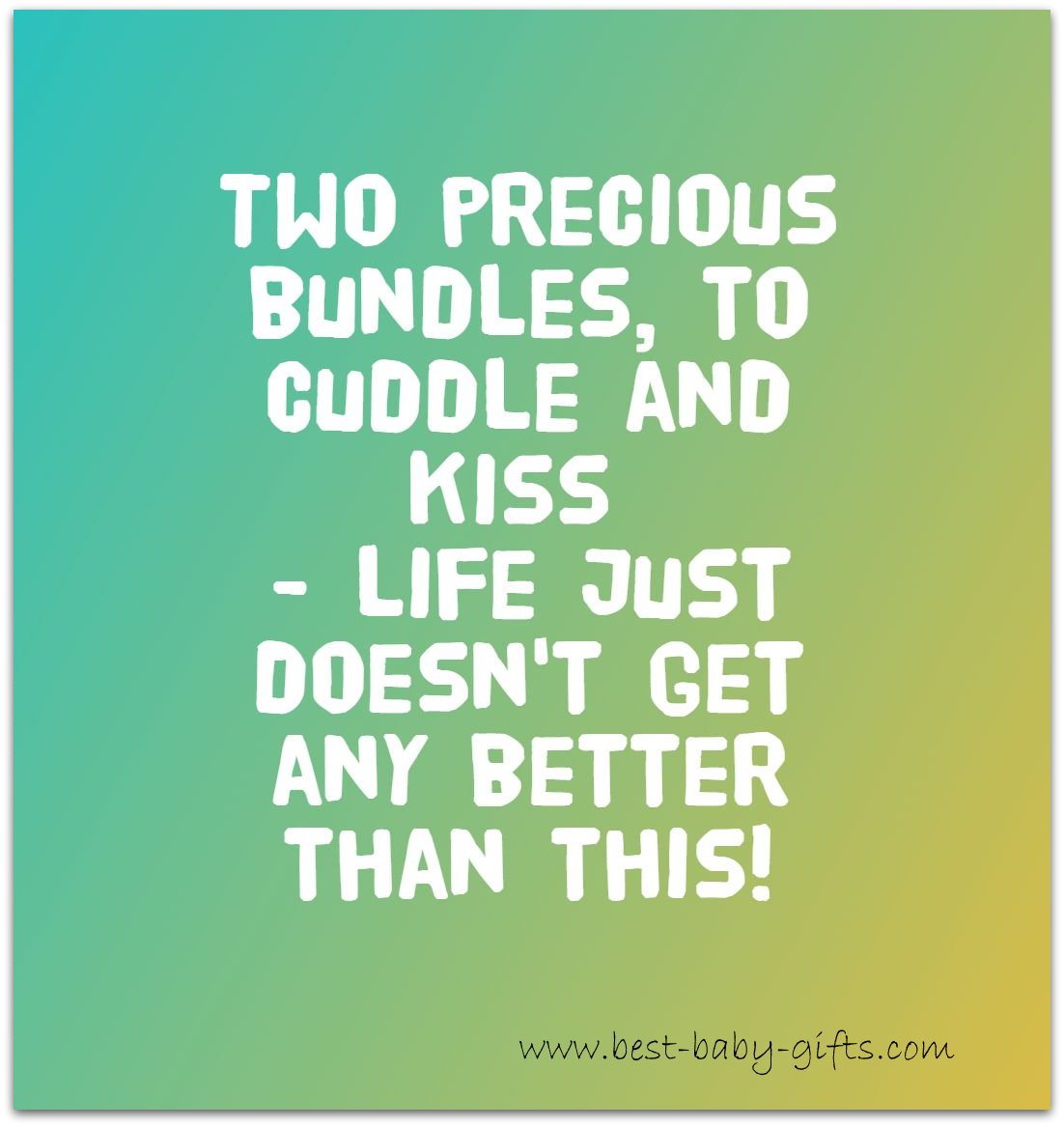 Best Twin Baby Congratulations messages to write in 