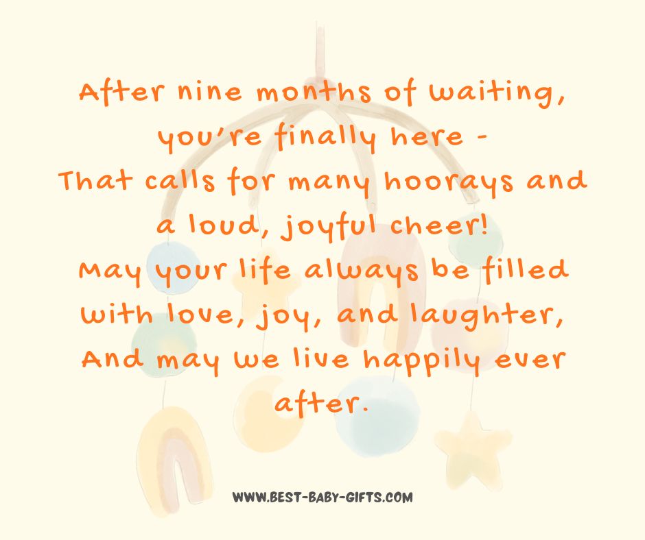 baby poem: after 9 months of waiting - written by Eva Dittmer