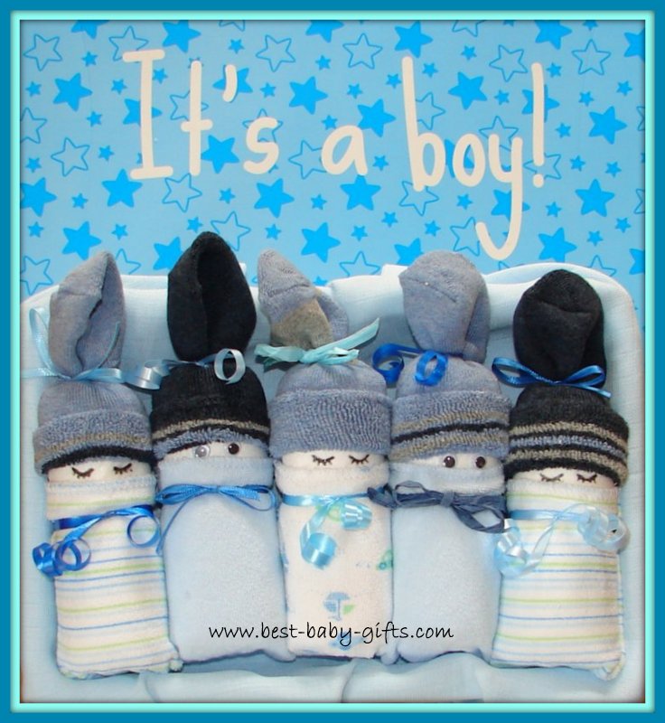 It's a Boy Congratulations Card with Sock OnsNewborn Gift Ideas 