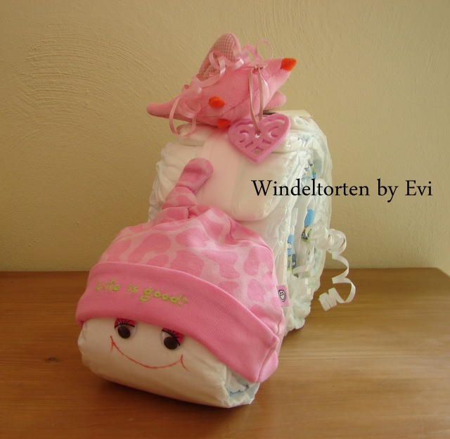 Girl Diaper Cakes beautiful baby girl cakes made of diapers