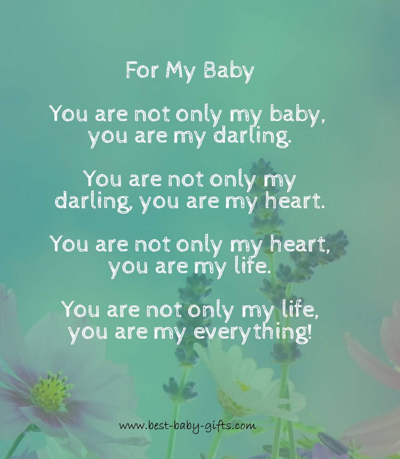 You are my baby you are my darling