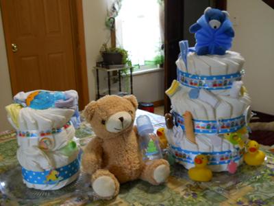 boy diaper cakes