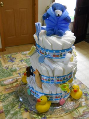 baby bath diaper cake