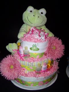 Frog Diaper Cake