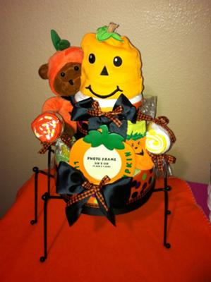 Pumpkin Diaper Cake