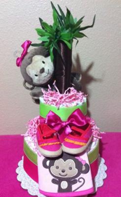 Monkey Diaper Cake