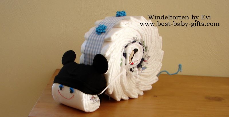 Unique Boy Diaper Cakes: boy diaper gift instructions and ...