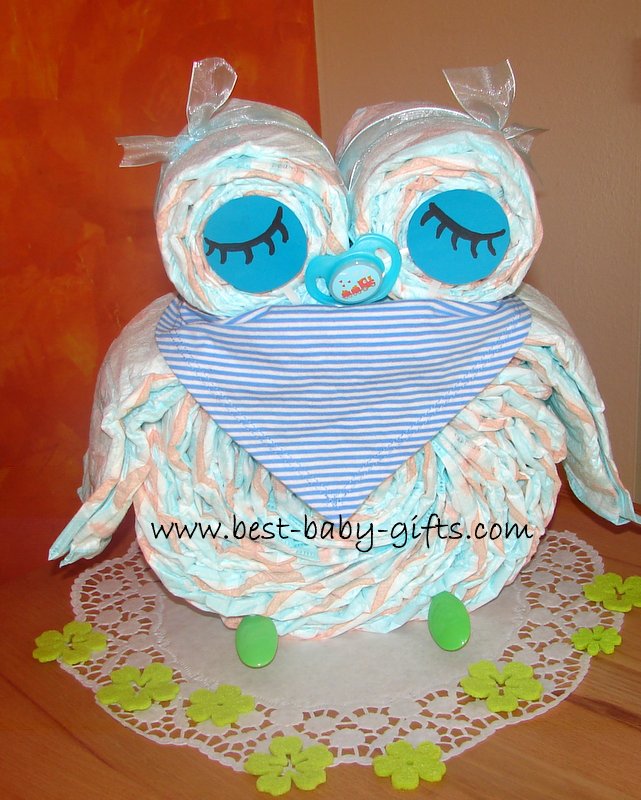 Owl nappy hot sale cake