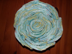 fertiges Schneckenhaus aus Windeln fertiges Schneckenhaus aus Windeln