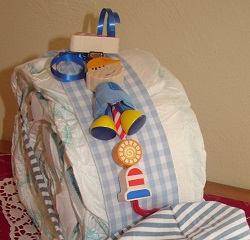 am Schneckenhaus befestigte Schnullerkette am Schneckenhaus befestigte Schnullerkette