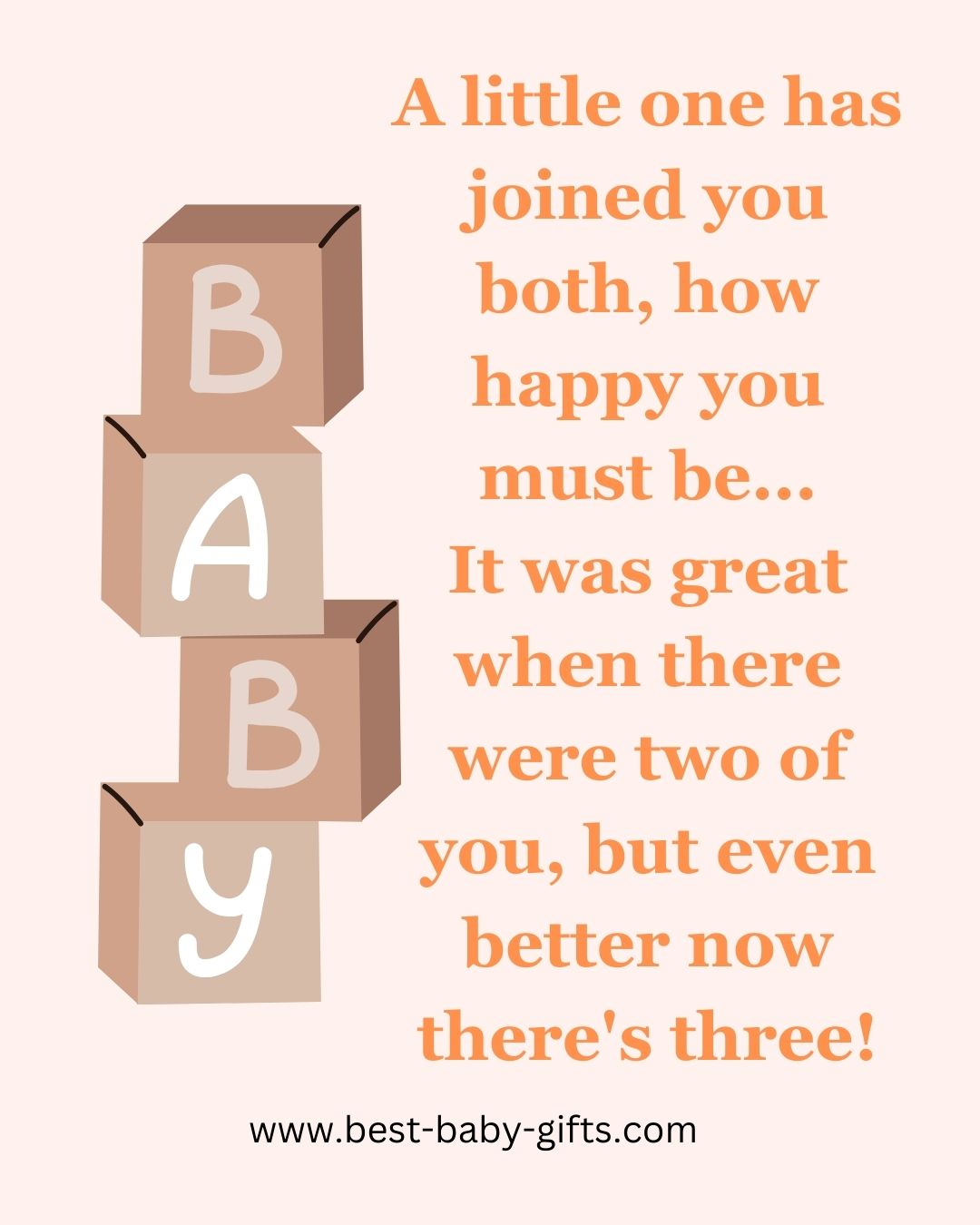 funny baby rhyme A little one has joined you both, how happy you must be... It was great when there were two of you, but even better now there's three!