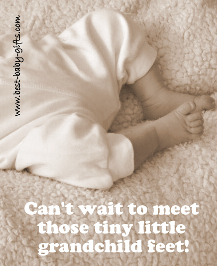 baby feet and saying "Can't wait to meet..."
