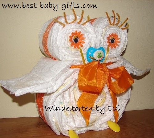 Step By Step Owl Diaper Cake Step By Step Owl Diaper Cake