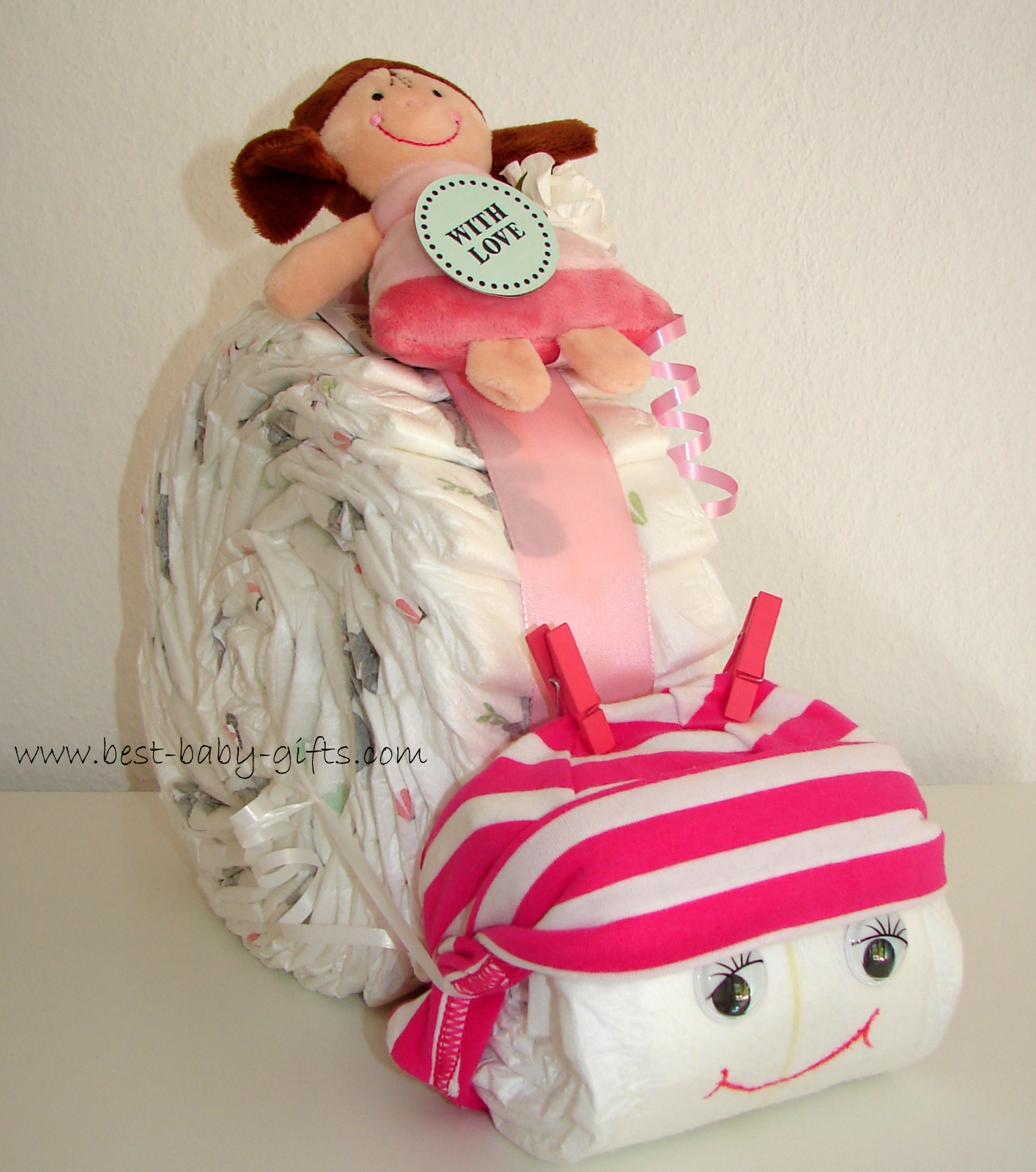 How To Make Diaper Cakes your free pampers cake tutorials!