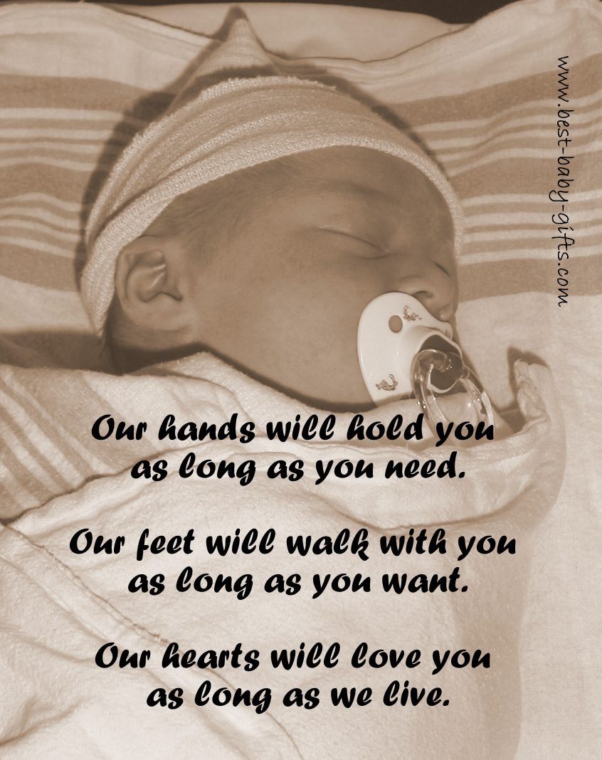a newborn baby and a promise / poem for baby from parents