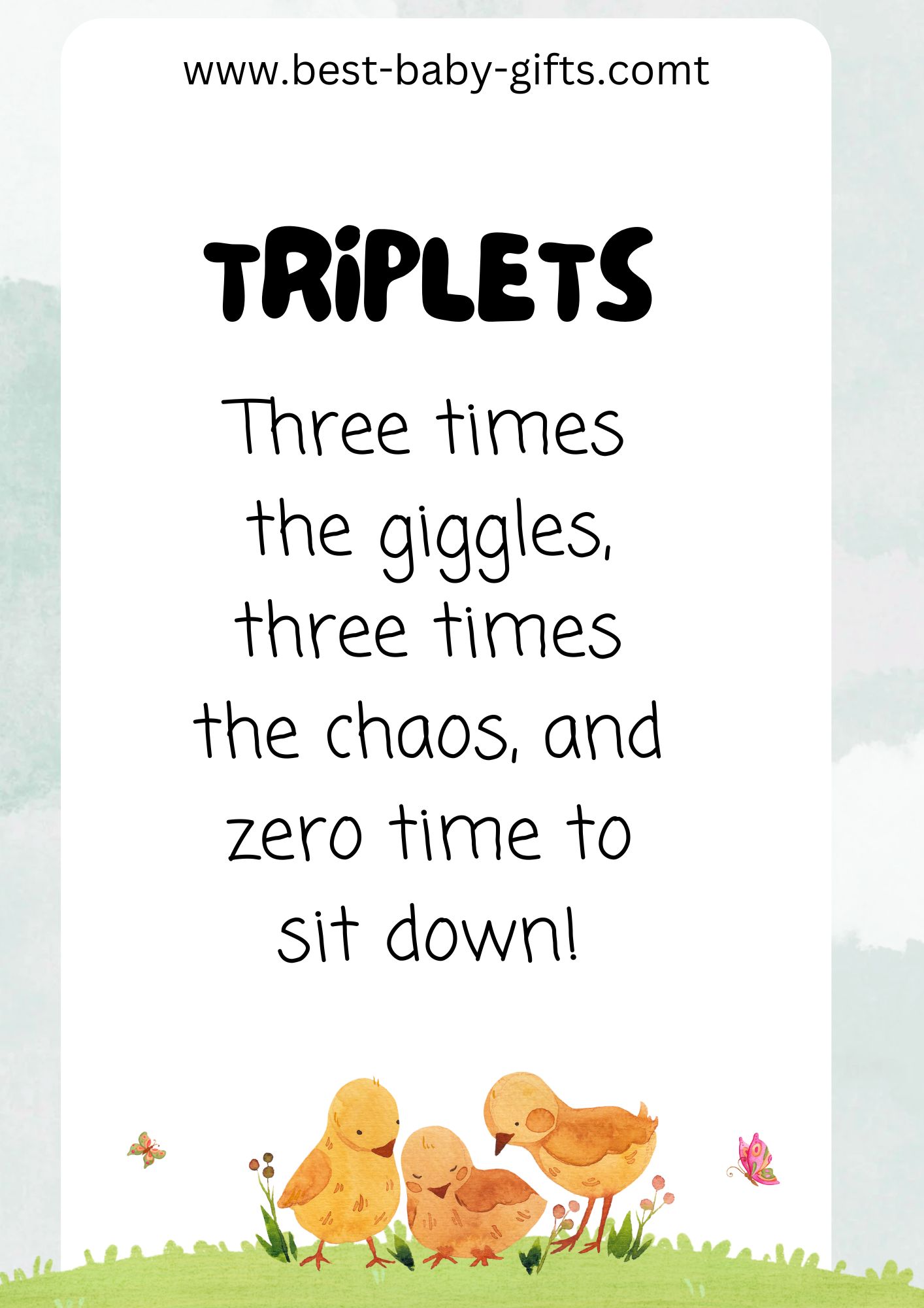 quote about baby triplets