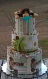 monkey diaper cake