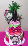 Monkey Diaper Cake