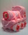 Pink Train Diaper Cake