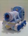 Blue Train Diaper Cake