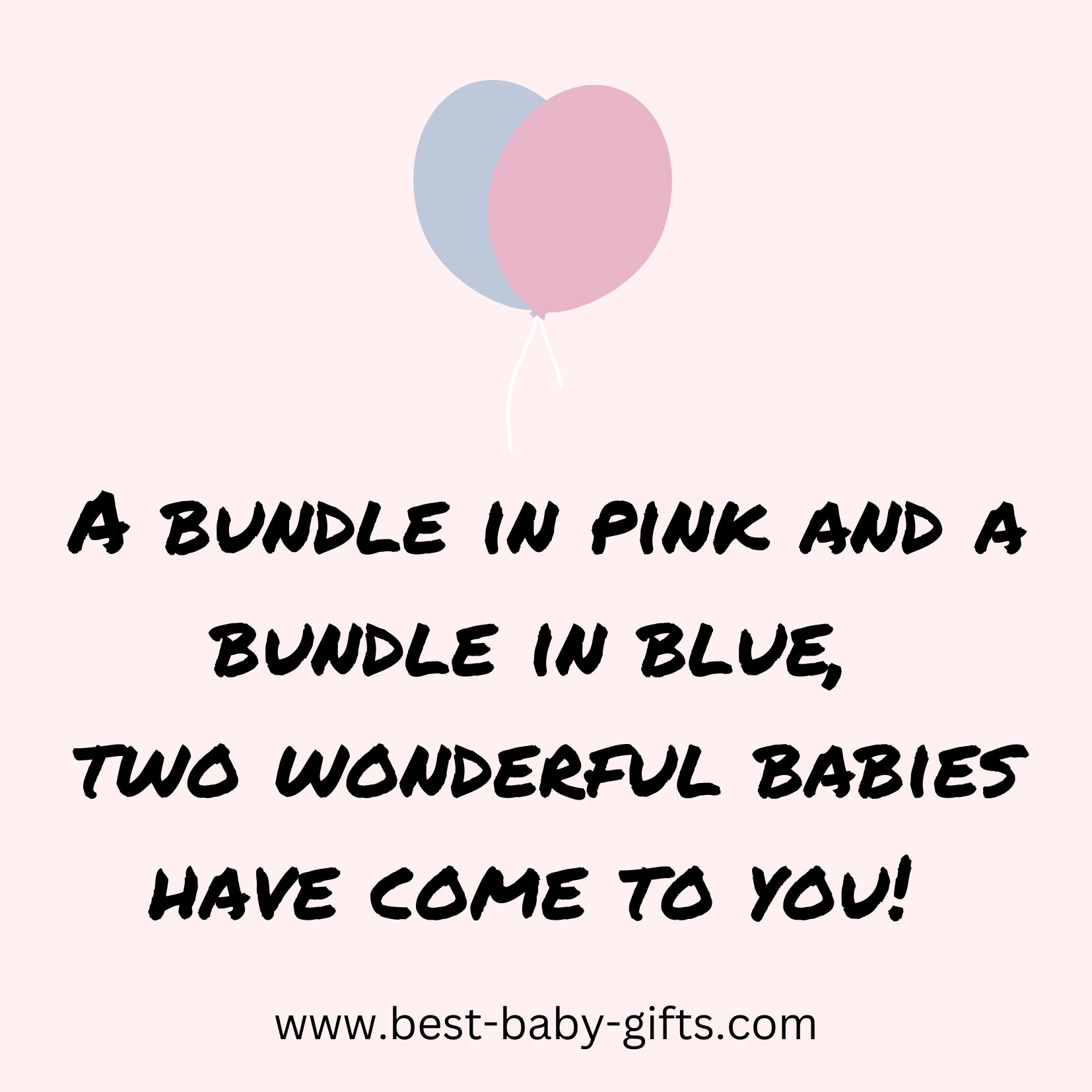 twin babies quote boy & girl