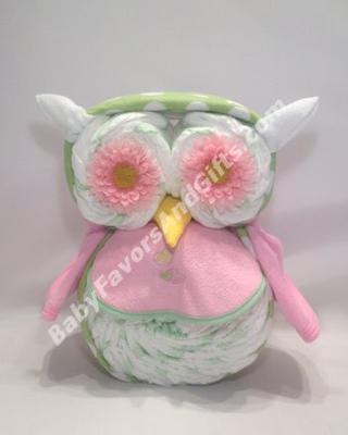 cute owl diaper cake