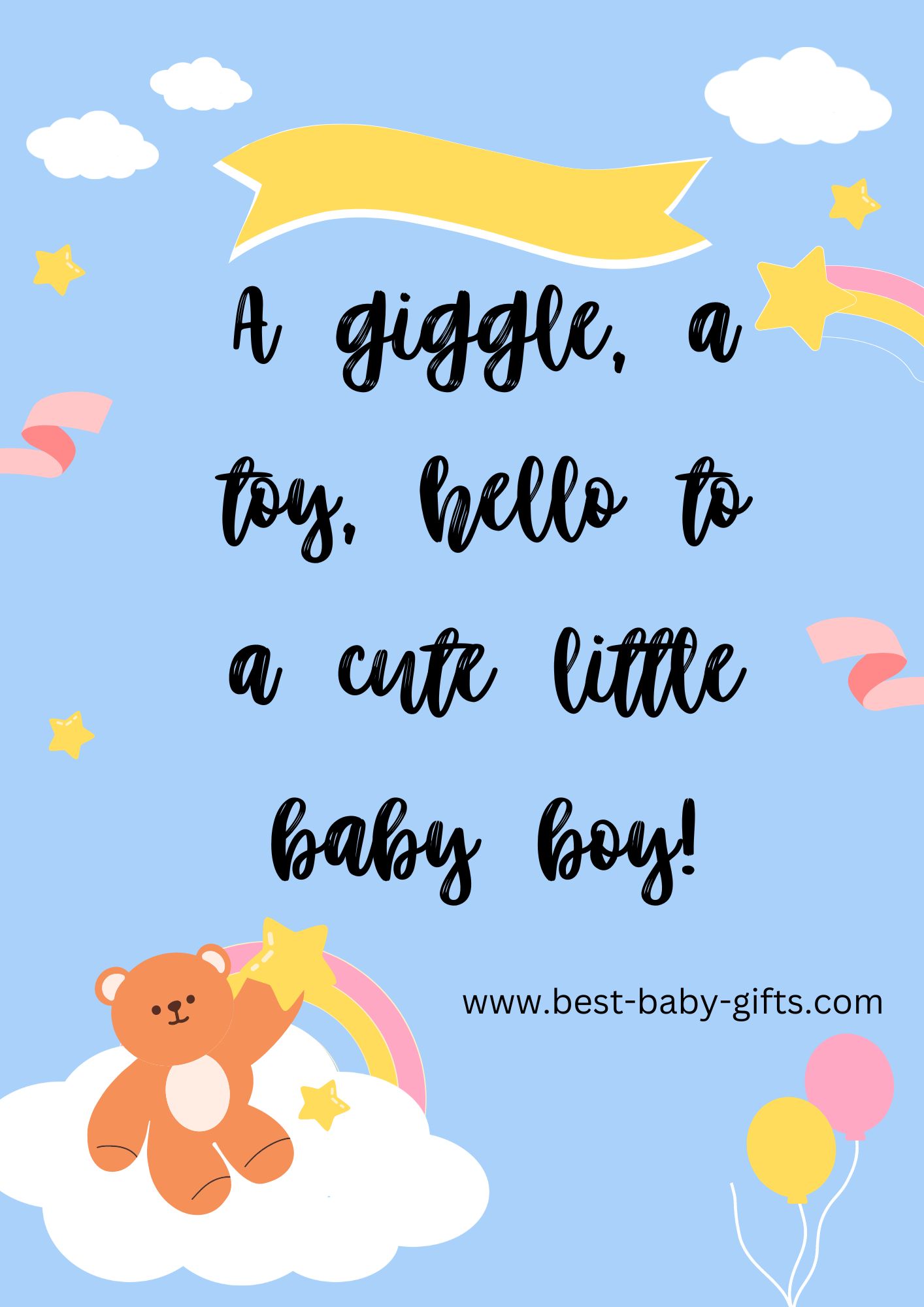 A giggle, a toy, hello to a cute little baby boy!