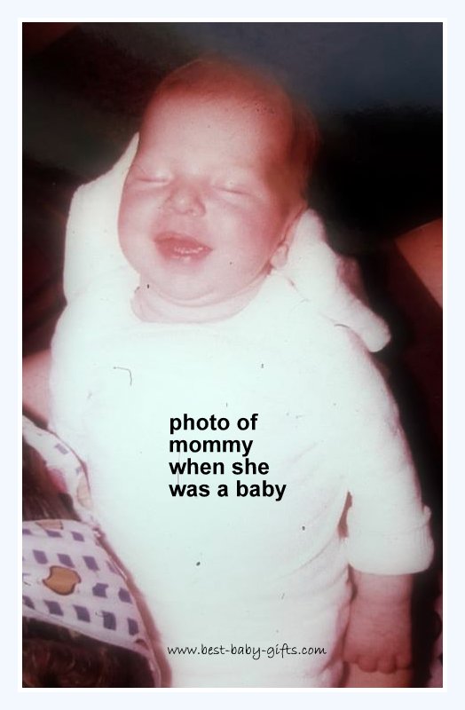 'antique' photo of a smiling baby