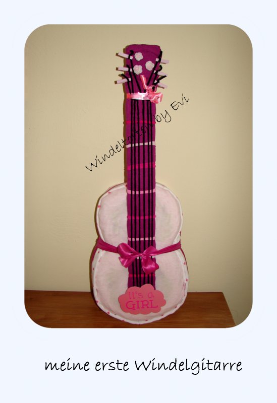 Windelgitarre in rosa, für Mädchen