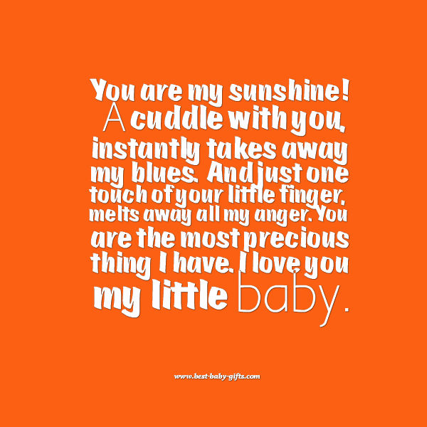 my sunshine poem with plain orange background